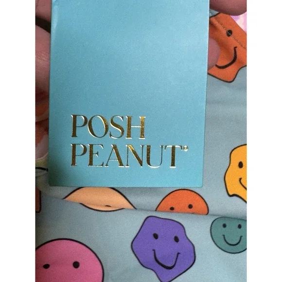 Posh Peanut Mina Reversible Swimsuit Mom‎ Size Small Smiley Face Animal Print - Picture 4 of 7